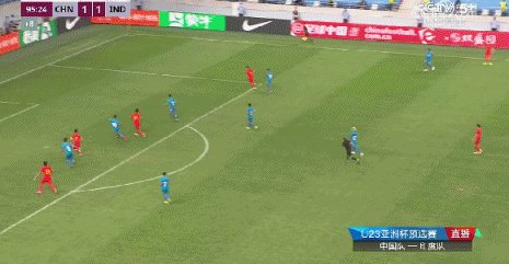 1694266674684066925.gif 【奥预赛】陶强龙点射乃比江绝杀 国奥2比1印度
